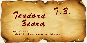Teodora Beara vizit kartica